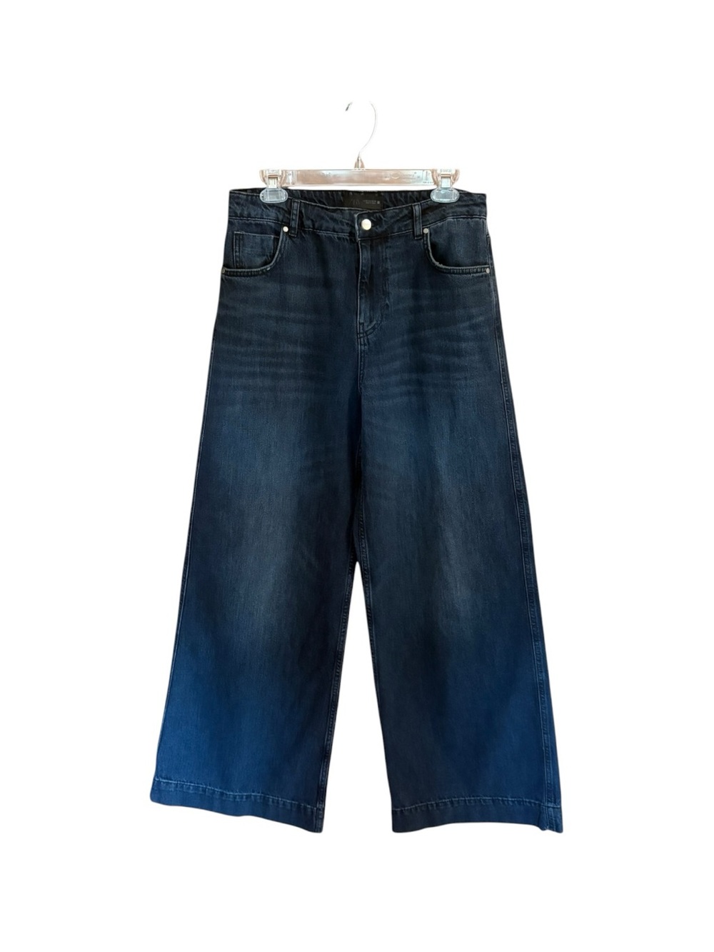 Zara Z1975 Wide Leg Dark Blue Women’s Size 6 Jeans